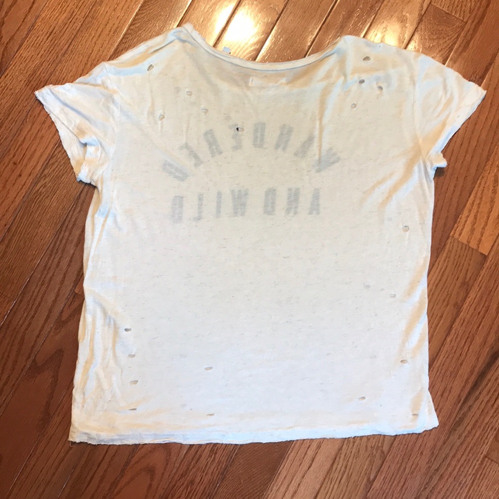 Distressed white tee - Picture 2 of 2